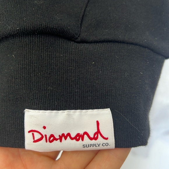 NEW DIAMOND SUPPLY CO. men's reflection hoodie in black NWT unisex pull on - Picture 4 of 13